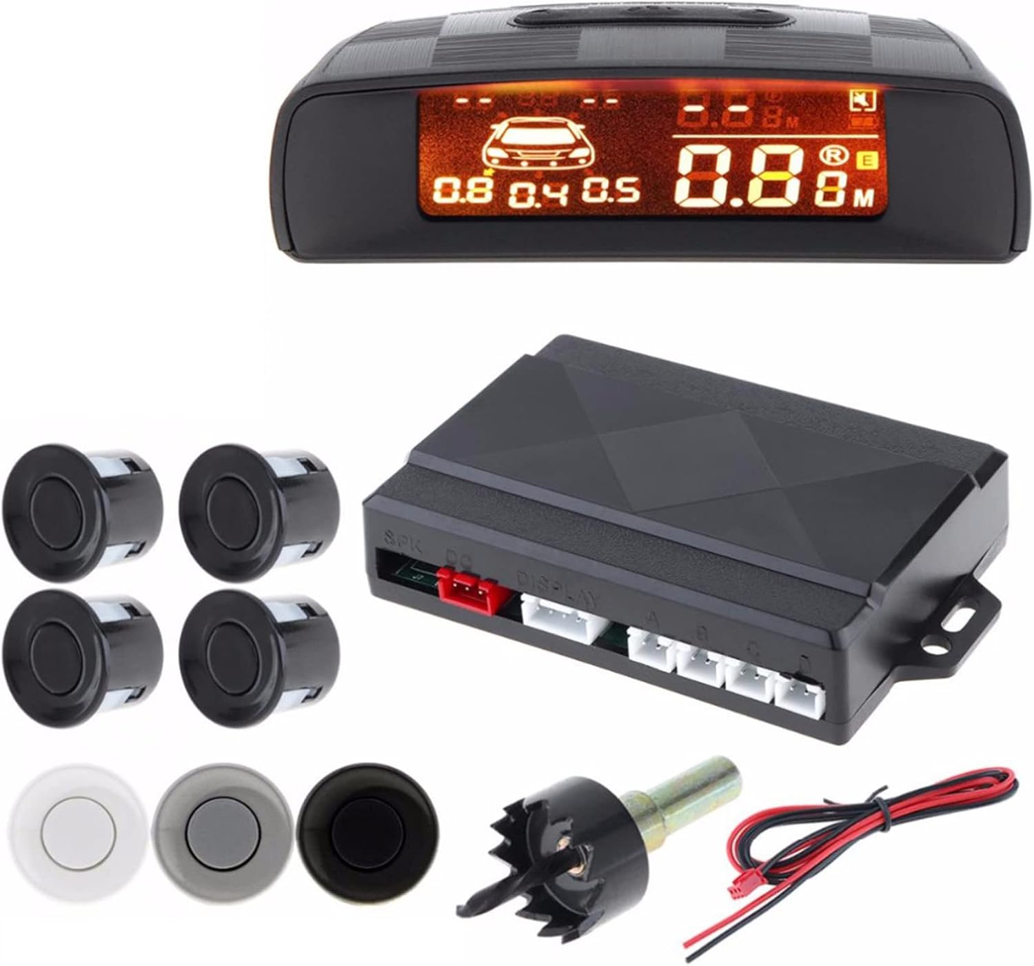 LUVFAY Reverse Radar Car Parktronic LED Parking Sensor 4