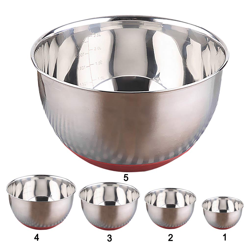 fenteer paslanmaz celik karistirma kabi kapakli hamur kabi buyuk salata kasesi pisirme kabi kase seti 16 cm amazon com tr mutfak