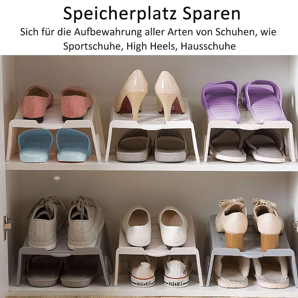 schuhe platzsparend im schrank aufbewahren Schuhschlitze Organizer, 4 Stück Schuh Organizer Stapelbar, Rutschfest Schuhorganizer, Shoes Lagerwerkzeuge, Doppelschicht Schuhregal, für Eingangsbereich, Flur(Grau) Küche, Haushalt & Wohnen Size:One Size kat-262 Scott Bike Voltage JR
