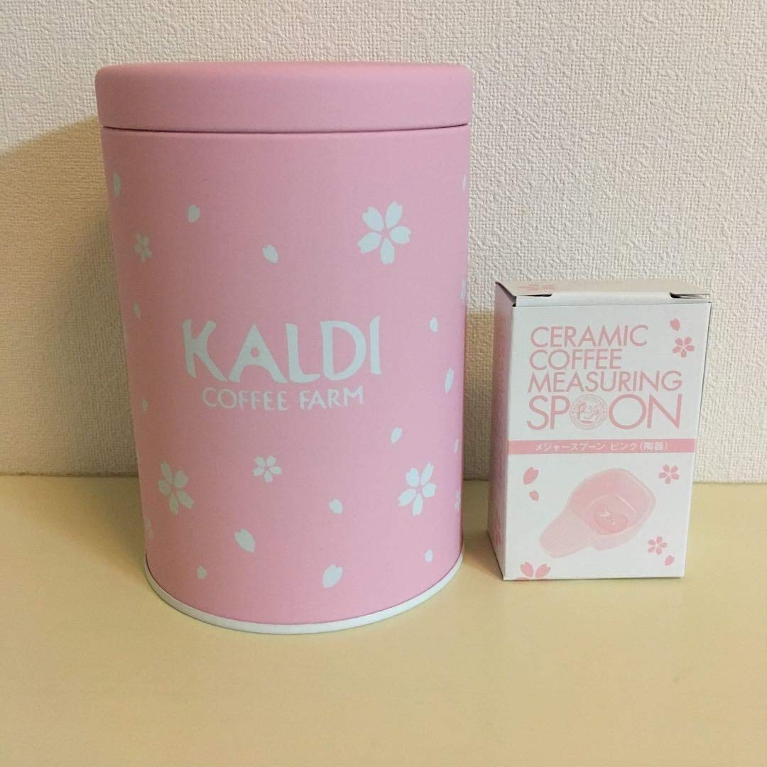 Amazon｜カルディ 春コーヒー 缶 キャニスター ピンク 桜