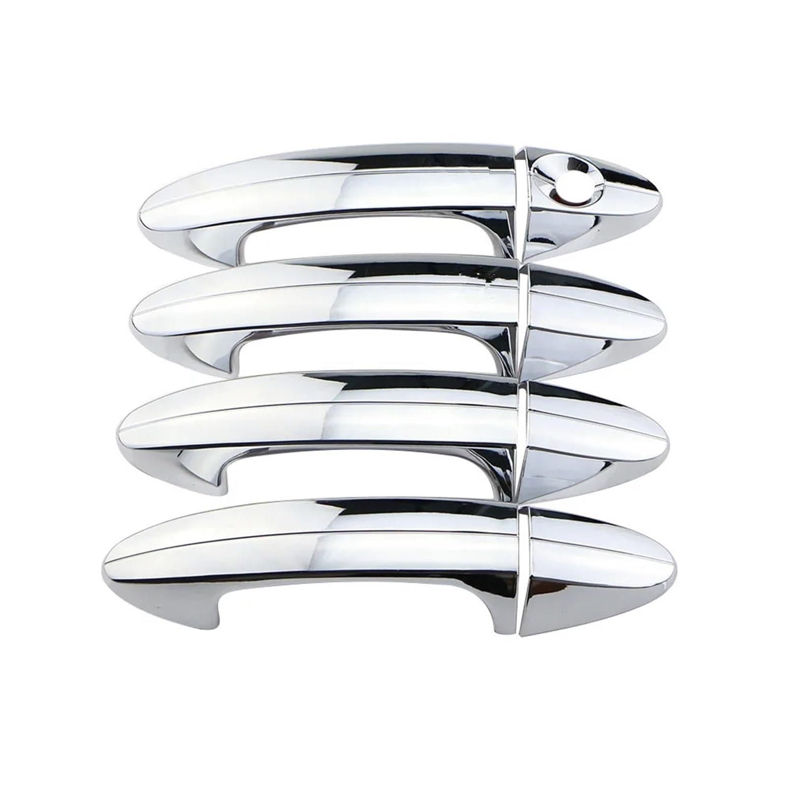 Rdwspli Silver Exterior Handle Shell Compatible With For Fiesta For Mk7 2013-2017 Car Exterior Protective Decoration Accessories 4Pcs Abs Chrome Door Handle Cover Trim