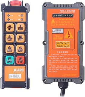 Wtukmo 8 Channel indsutrial Remote Controller switches F21 Water-Proof 1 Transmitter 1 Receiver Hoist Crane Control Lift Crane (Color : BD-B6S, Size : AC380V)