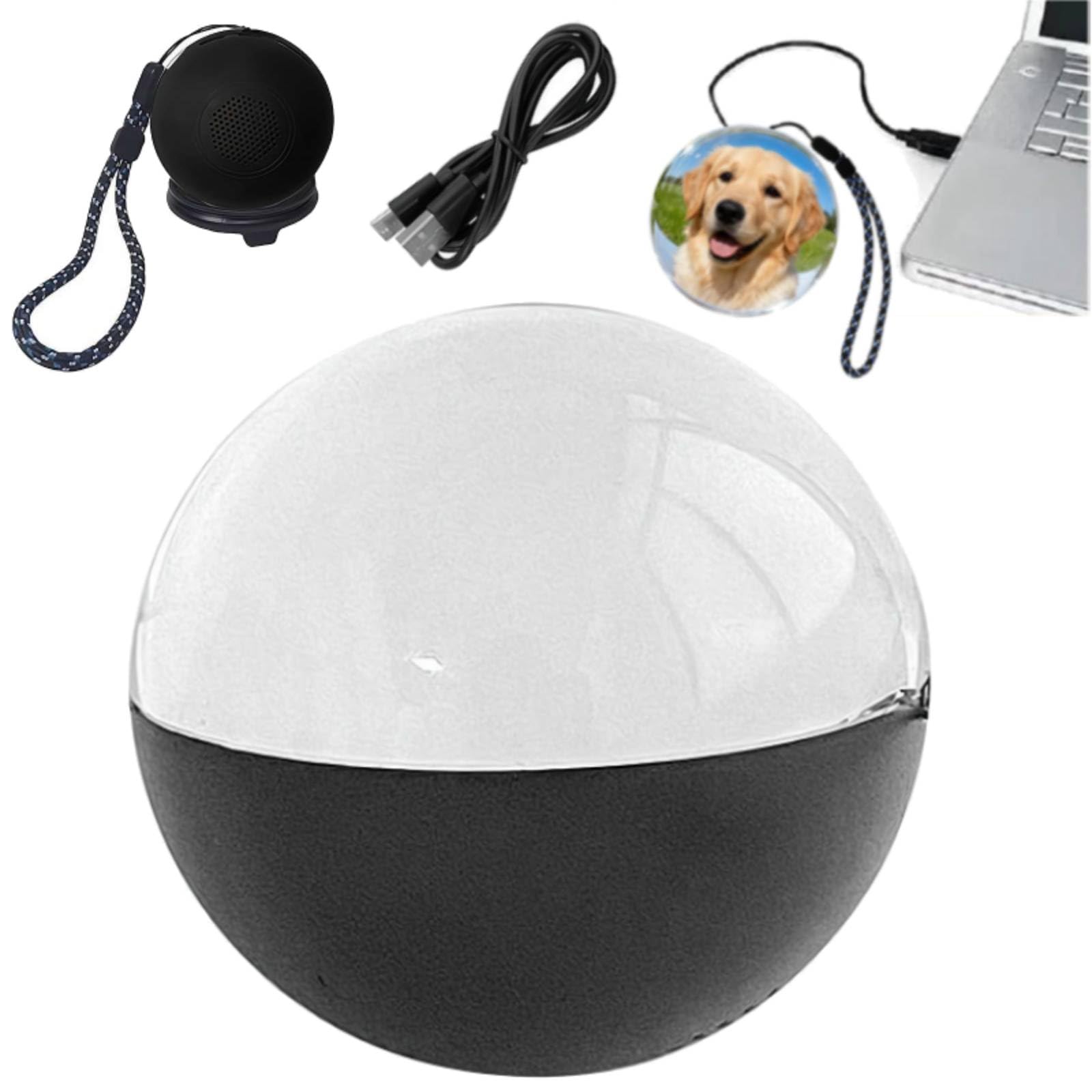 2.7" Crystal Ball Video Player, 3D Memory Orb Ball Digital Display Memory Sphere Lamp with Sound, Uploadable Videos & Photos Video Gifts for Couples Friends Anniversary Valentine's Day Birthday Xmas