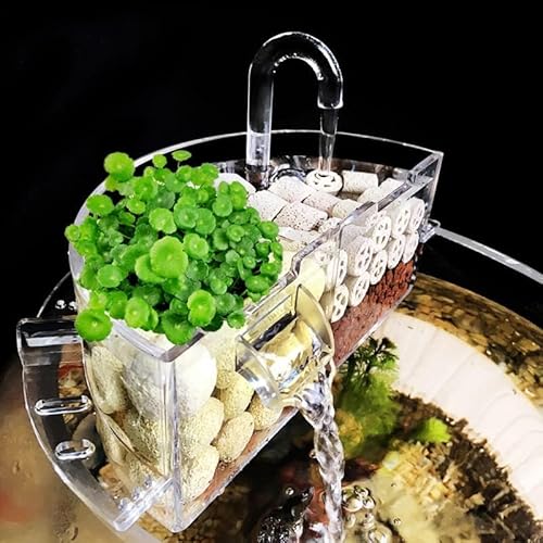水槽ろ過装置 酸素増加 水質清潔 浄水フィルター 熱帯魚 観賞魚 お魚飼育用品 水槽 水族館 小型 循環トリクルボックス 水槽ろ過装置 酸素増加 水質清潔 透明 小型 循環トリクルボックス 水槽ろ過装置 酸素増加 (15-18cm)