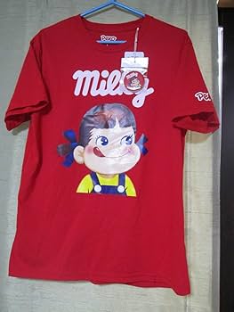 新品未使用　ペコちゃん　Tシャツ    半袖　メッシュ生地　Lサイズ 不二家 - 【L】ペコちゃん ミルキー柄 メッシュ素材 半袖Tシャツ