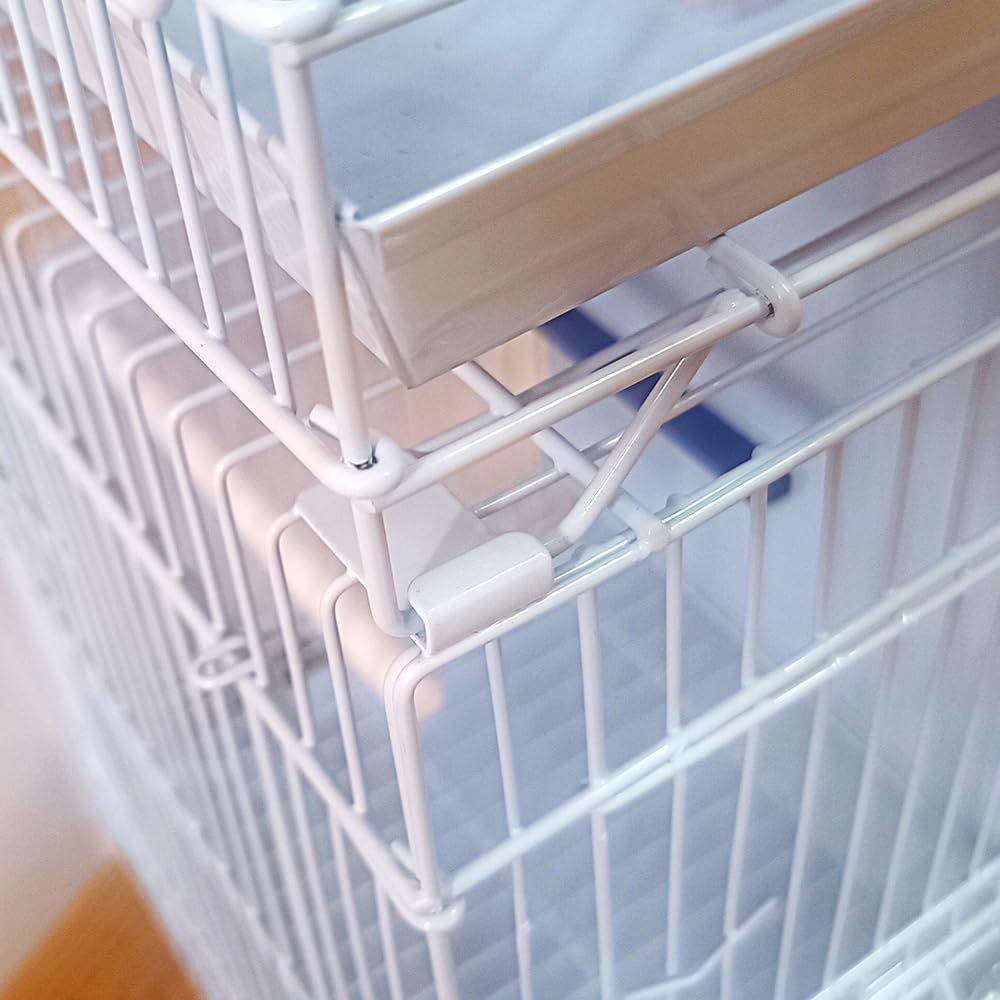 Jaula Metálica de Criar para Pájaros con Comedero - 2 Pisos Color Aleatorio (DZL304)