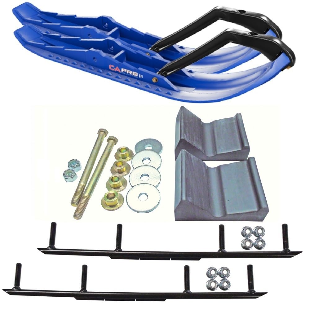 C&A Pro Blue TMX Snowmobile Skis w/ 8