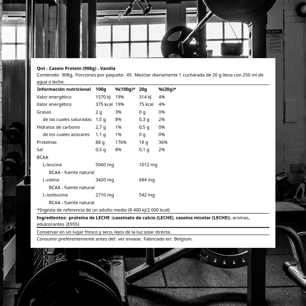 Qnt Casein Protein Vanilla, 908 g