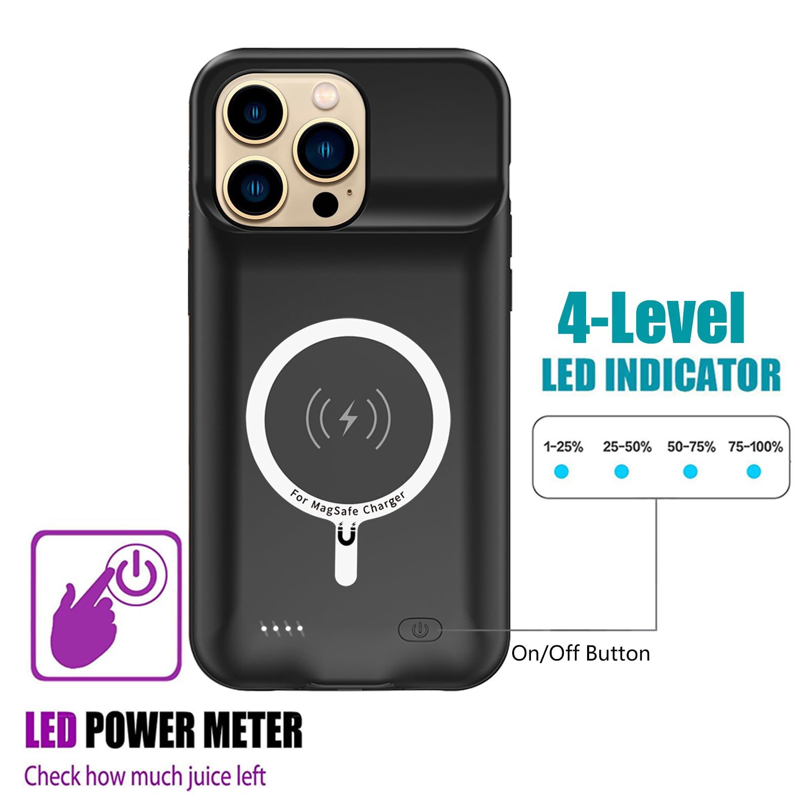 Amazon.com: ZUEUS iPhone 13 Pro 10000mAh Rechargeable Portable