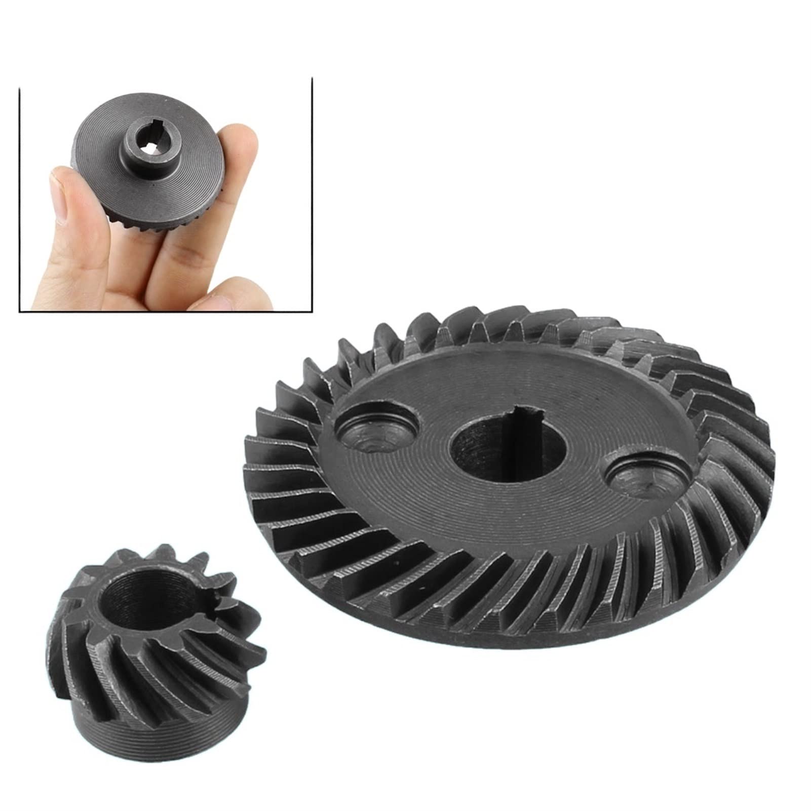 Step Miter 12 Teeth 32 Teeth 8mm 10mm Inner Hole Bevel Helical Gear Metal Spiral Bevel Gear Set 9523 Angle Sander Angle Grinder Bevel Gear spur Bevel
