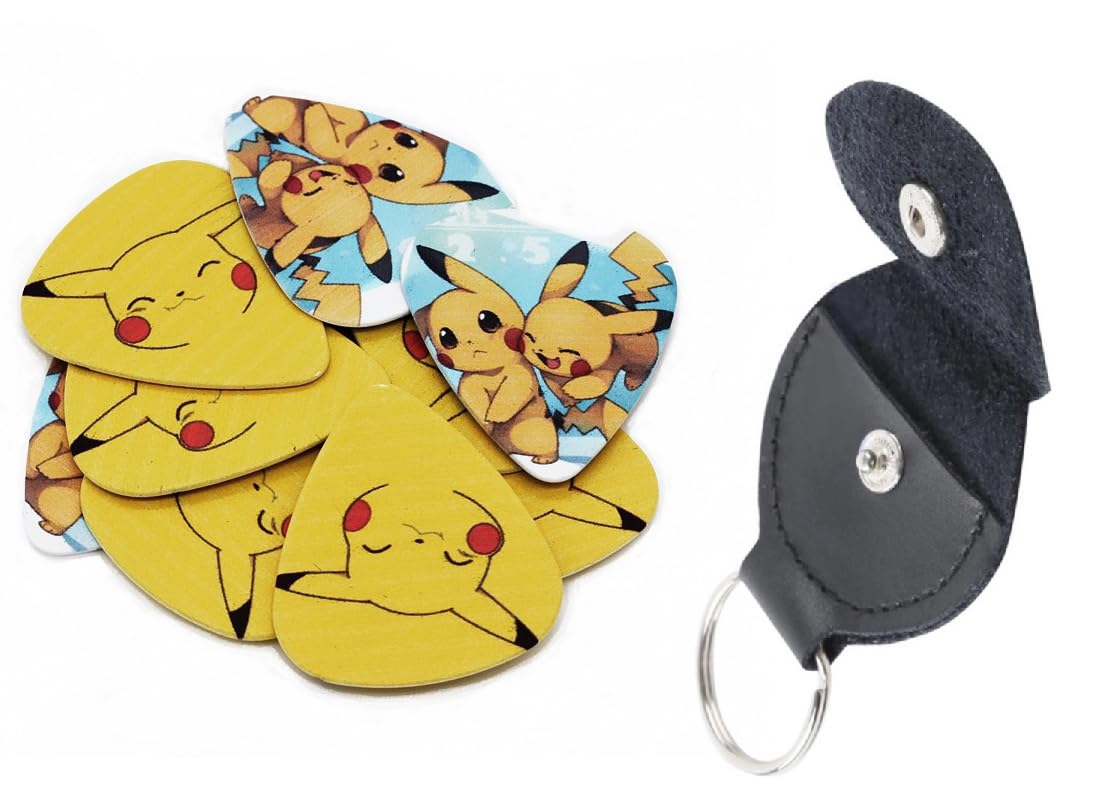 Thick Guitar Picks. Cartoon Character Guitar Picks,1.0mm Thickness, 10 Pcs. + Picks Holder