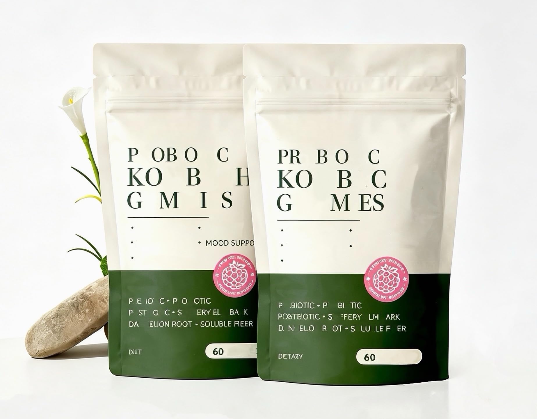 Saveur Kombucha | À base de plantes | Mélange riche en fibres | 60 comprimés (lot de 2)
