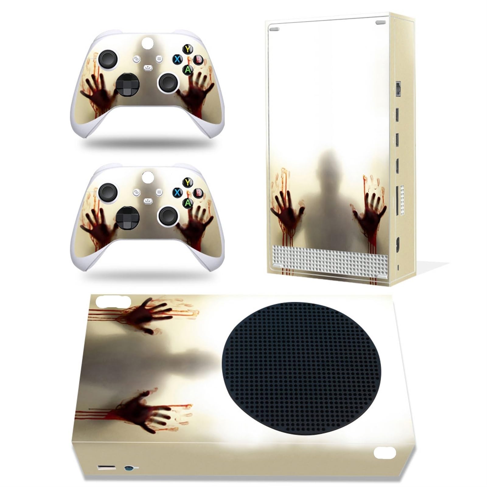 LEEWEE Cubierta Protectora Calcomanía Vinilo Consola para Xbox Series S Skins Wrap Sticker con Dos Calcomanías Controlador Inalámbrico Gratis(28921) Pegatina Envoltura