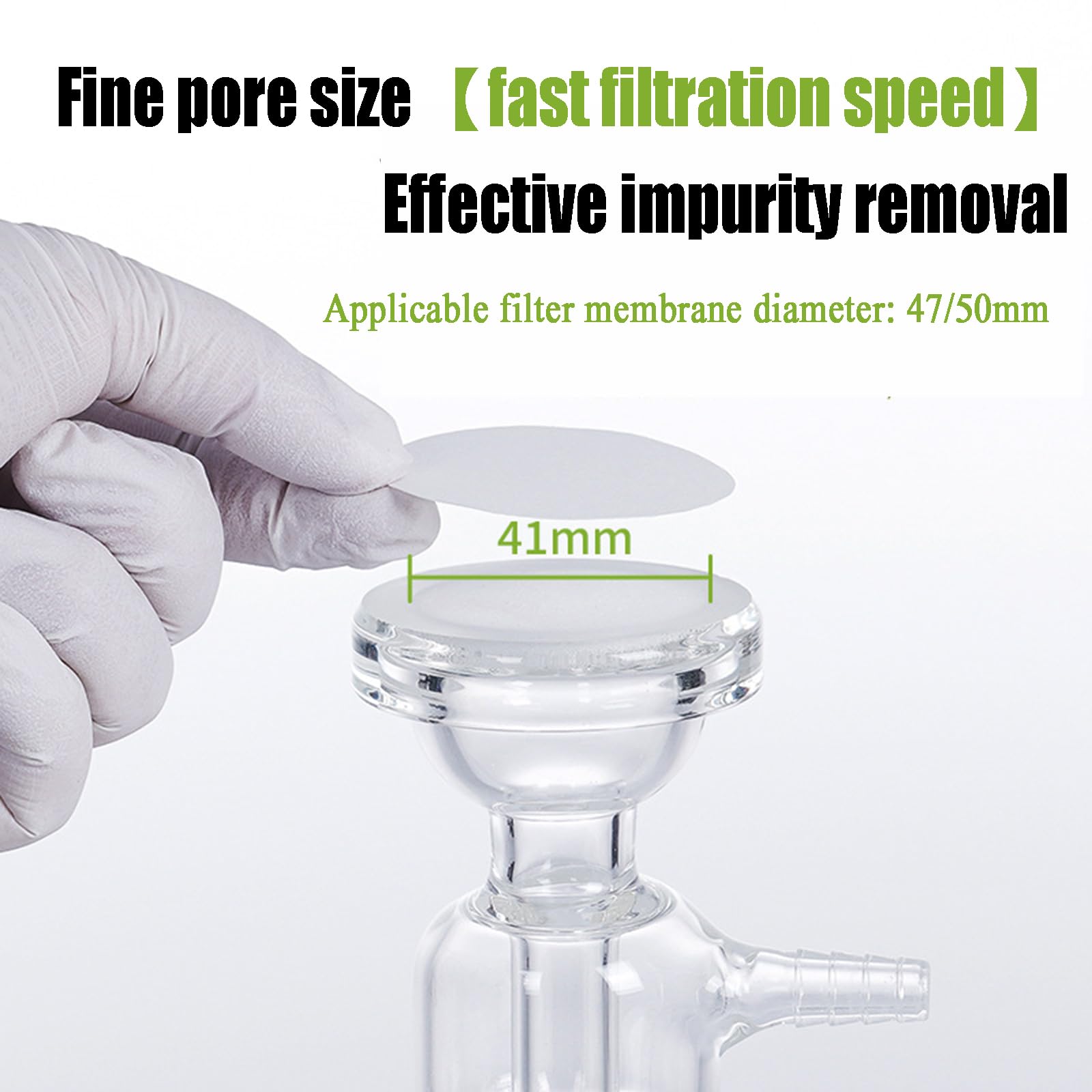 Unidad De Filtrado De Vidrio para Laboratorio, Filtro De Solvente De Vidrio, Embudo De Filtración De Unidad De Vacío, Aparato De Destilación De Filtración De 1000 Ml, para Filtrado Solvente