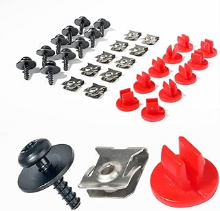 10 Sets Engine Splash Shield Screw Kit,T30 Engine Splash Shield Guard Undertray Cover Screws with Screw Seat and Gasket,Fit for Ford Focus Fusion Escape Explorer C-Max Transit Connect Lincoln MKC