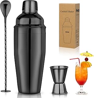 27 Black and Wood Party Decor Ideas for a Classy Setup 104 25oz Cocktail Shaker Set Martini Shaker Set Bartender Set with Margarita...