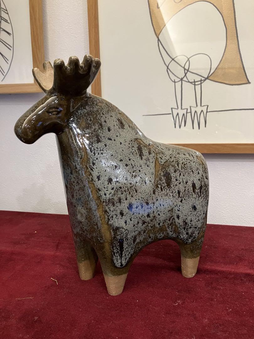 Amazon.co.jp: リサラーソン ヴィンテージ ヘラジカ Stora zoo 置物