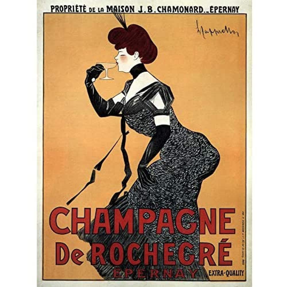 Wee Blue Coo Commercial Advert Champagne Alcohol France Large Art Print Poster Wall Decor 18x24 inch