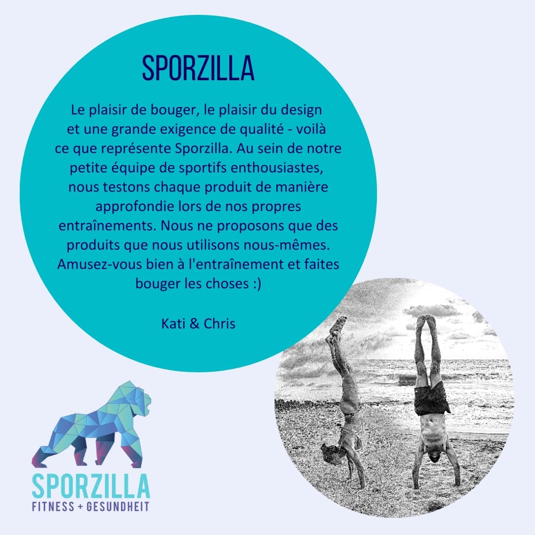 Tapis de fitness et de yoga XL de qualité supérieure, extra large 80 cm, épaisseur 8 mm, antidérapant et sans substances nocives, avec repères