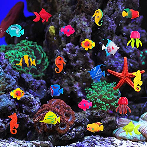 Image of Weewooday 20 Pcs Artificial Moving Fishes Floating