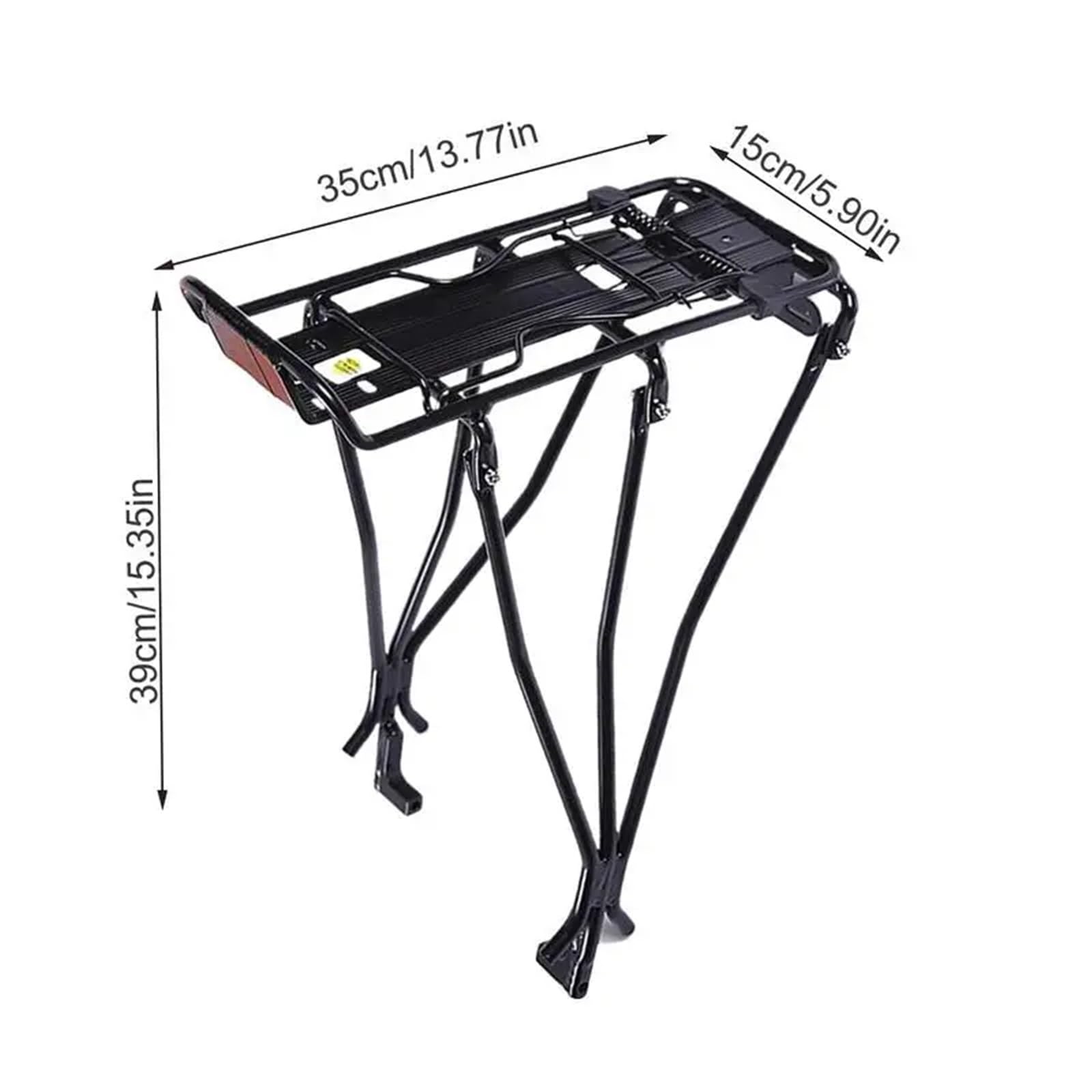Porte Bagage Vélo Arrière Porte-Bagages arrière de vélo en Alliage d'aluminium soudé Robuste, Porte-Bagages, capacité maximale 65 kg