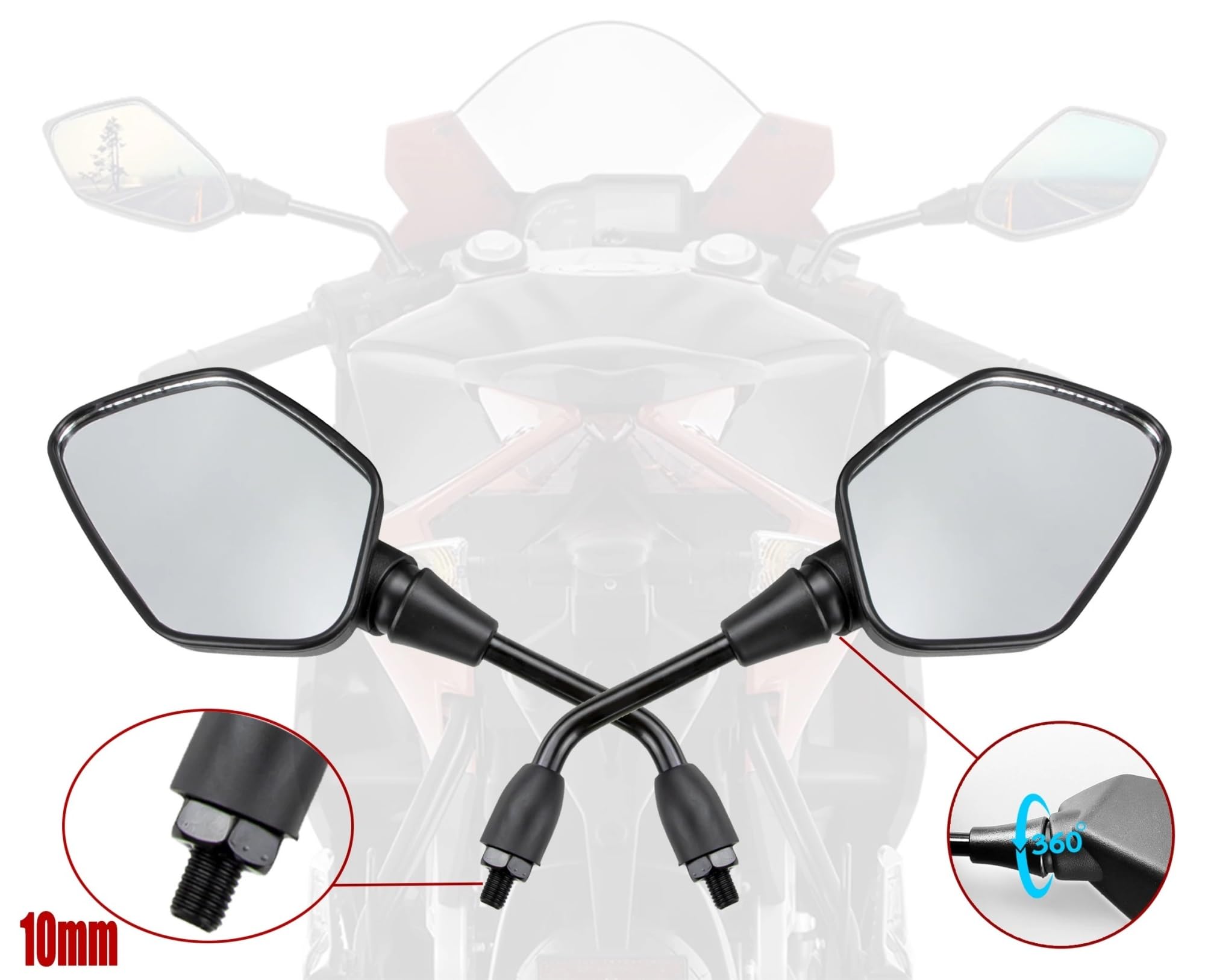Moto Lusterko końcówkowe kierownicy Motocyklowa k Pasuje Do Honda AFRICA TWIN 1100 750 Lusterko Motocyklowe Lusterka Wsteczne Boczne