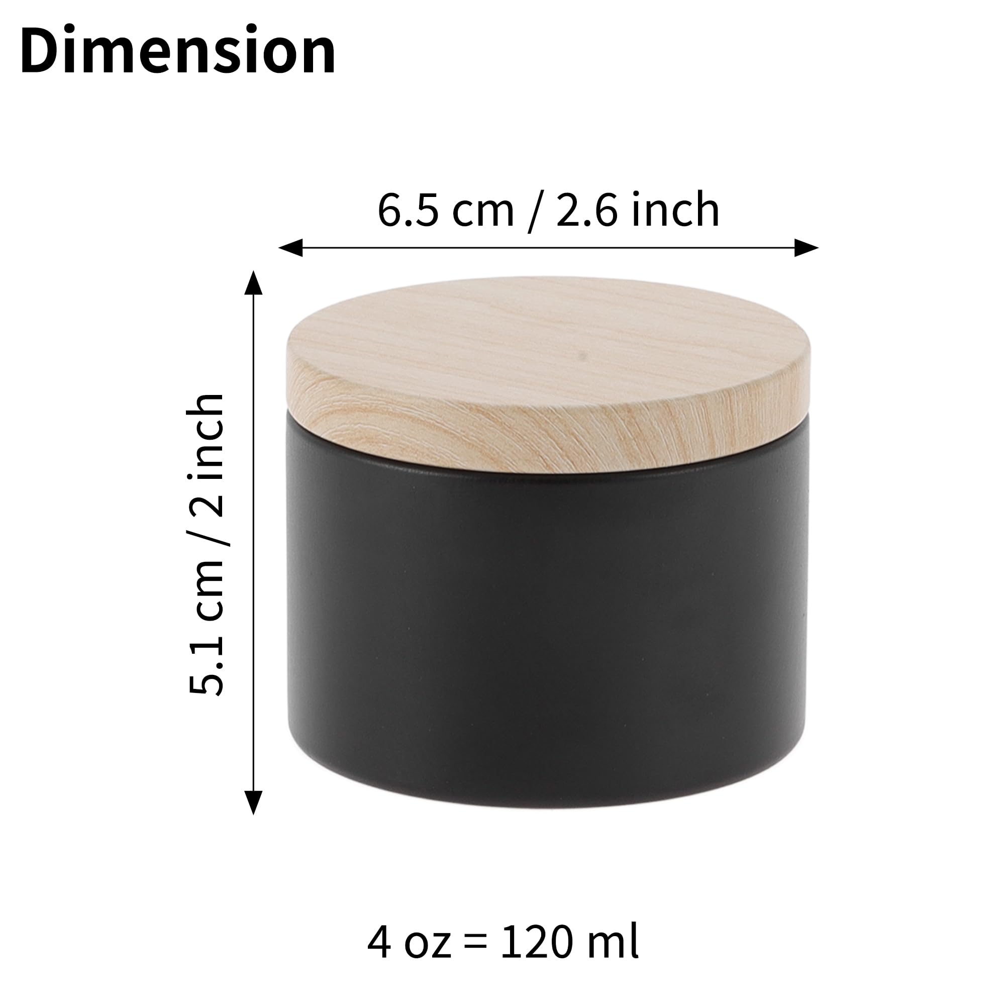 CAPASTEC 12 Stk. Kerzendosen, 4oz Kerzendose mit Deckel, 5,2x6,5cm, Weiß