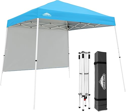Miniatura 17 de EAGLE PEAK Tienda de campaña desplegable de 8 x 8 con pared lateral, compacta, portátil, patas inclinadas, refugio solar instantáneo para playa