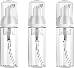 Pack of 3 Foam Dispensers, Travel Size Clear Empty Bottle, Foam Soap Dispenser Empty, 50 ml Clear Foaming Plastic Pump Bottle, Foam Pump Bottle, Refillable Container Small, for Cosmetics, Travel