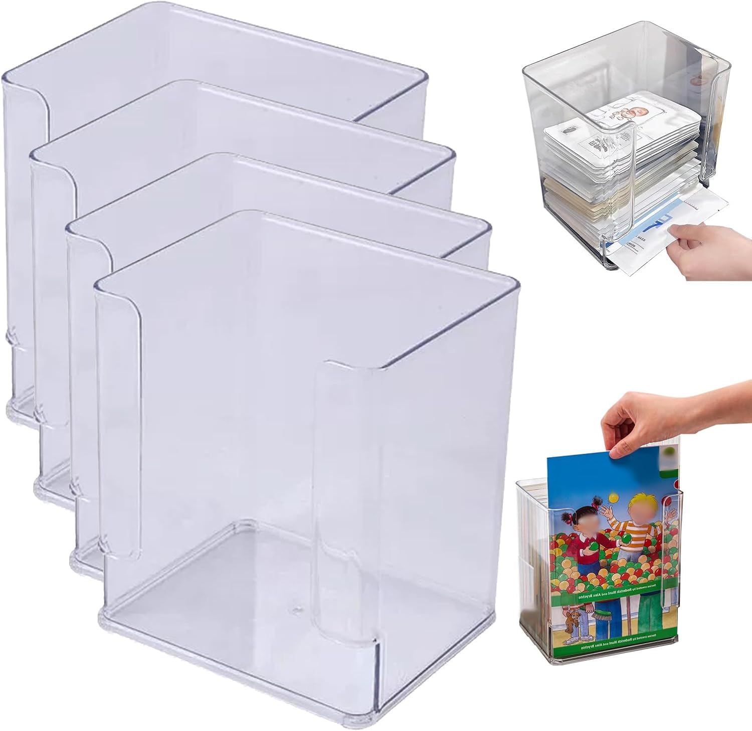 [Mokcoliy]サットリーナ 収納 タワー型ストッカー 透明設計 (1/2/3個)上から投入/下から取り出し可能 マスク・小物整理に最適 玄関/デスク/キッチン収納 ケース付き 省スペース型 繰り返し使用可能 整理整頓ツール デュアルオープン構造