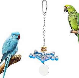 Bird Toys - Rotating Rattle Bird Toy - Interactive Chewable Pet Supplies For Crate Enrichment Relieve Boredom Daily Relaxation