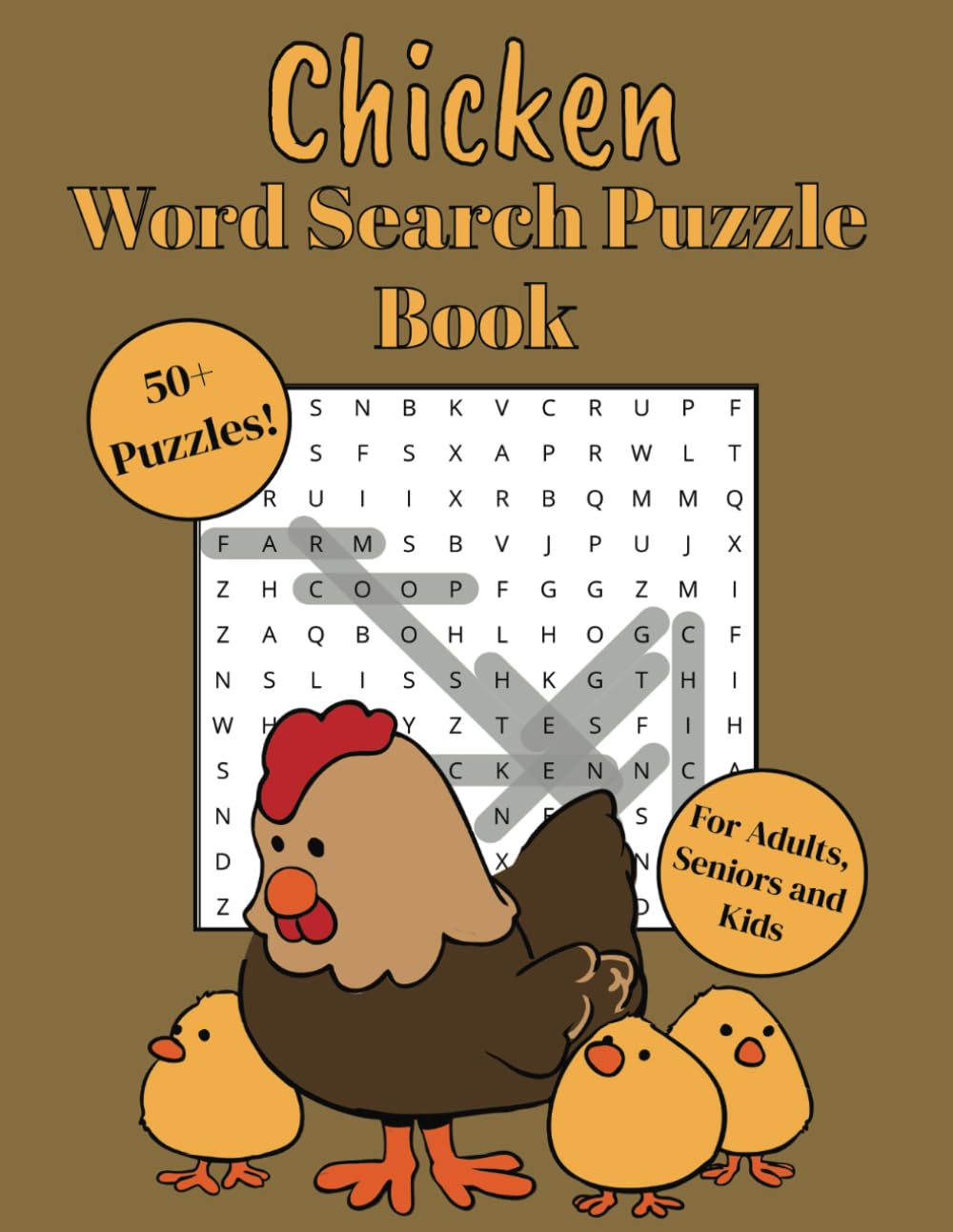 Chicken Word Search Puzzle Book: With Easy to Read Print about Chickens and more | 8.5x11 inches, 110 pages | 50+ Puzzles | Gift for Vacations, Holidays and Free Times