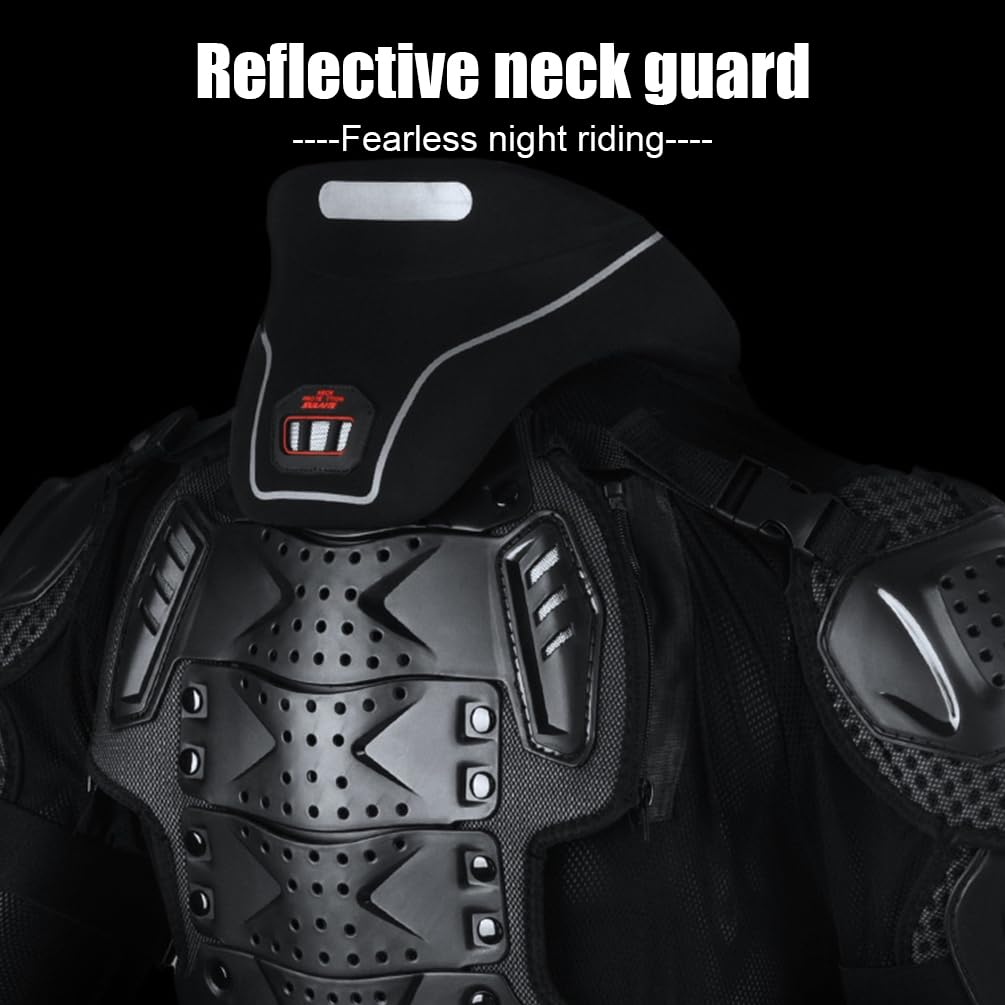 Unisexe Veste Moto Équipement De Protection De Course Veste avec Protection Dorsale GenouillèRe Respirante Gilet de Moto
