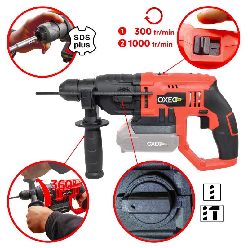 Akku-Bohrhammer 18 V Easy Full 1,2 Joules – ohne Akku – Bild 3