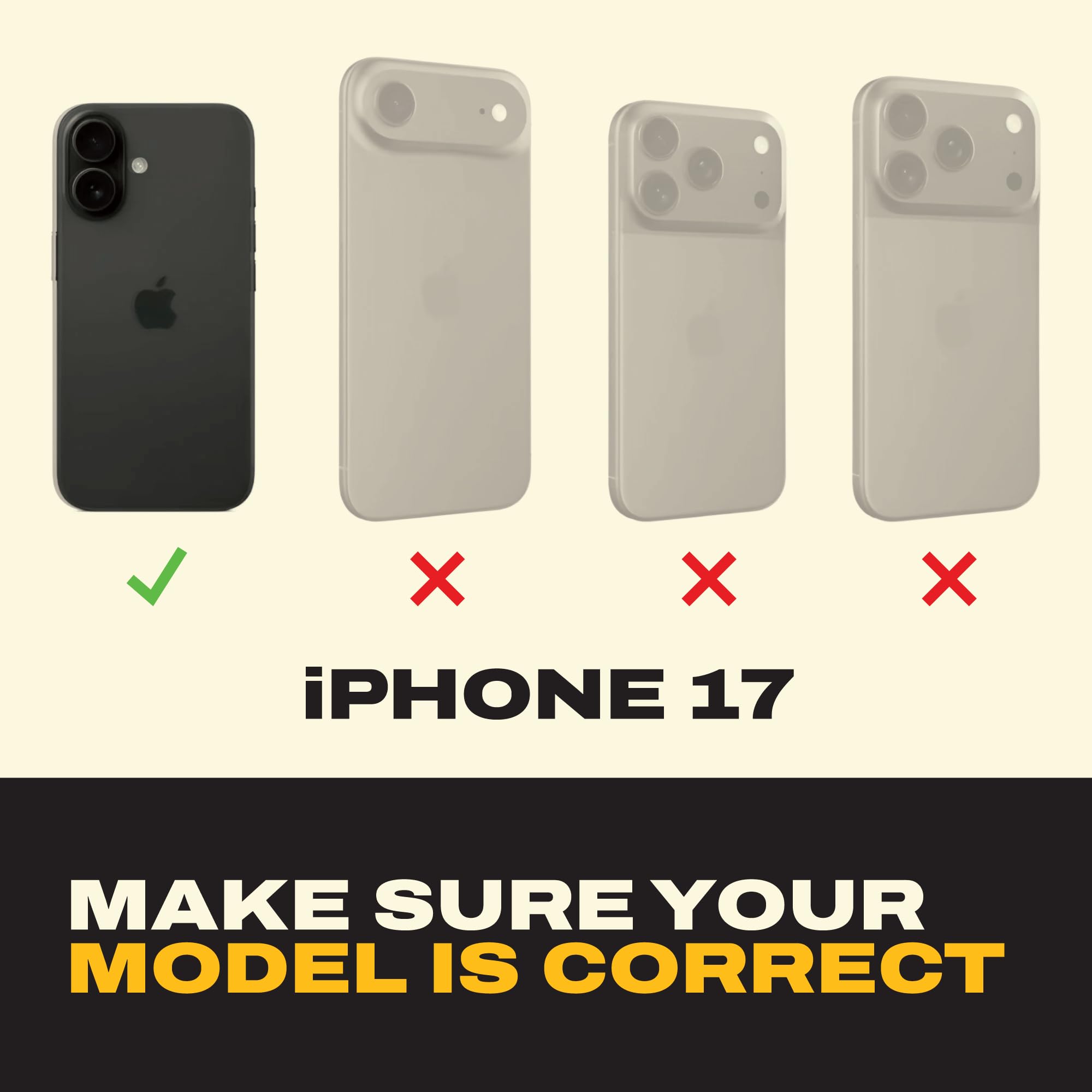 DEWALT Pellicola protettiva per schermo Heavy Duty da 2 pezzi compatibile con iPhone 17, protezione del sensore, compatibile con Dynamic Island, vetro temperato anti-spia [durezza 9H]