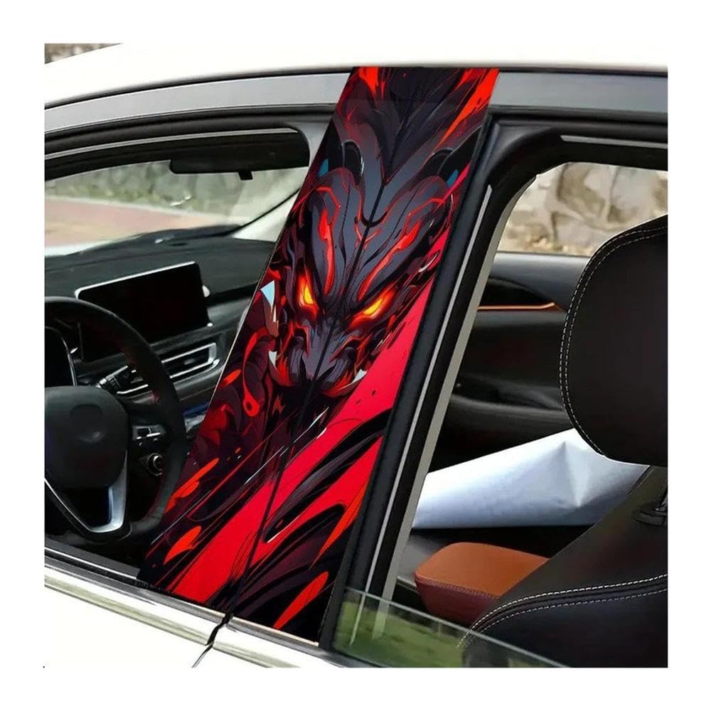 Bertdcx One Color Car Doors Pillar Decal No Glue Marks Scratch Resistant And Water Resistant Auto Parts