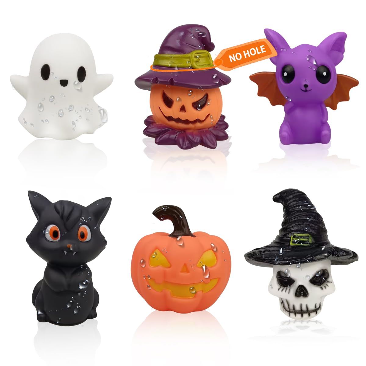 Jofan 6 Pack Halloween No Hole Bath Toys for Kids Toddlers Halloween Party Favors Halloween Treat Bags Gifts