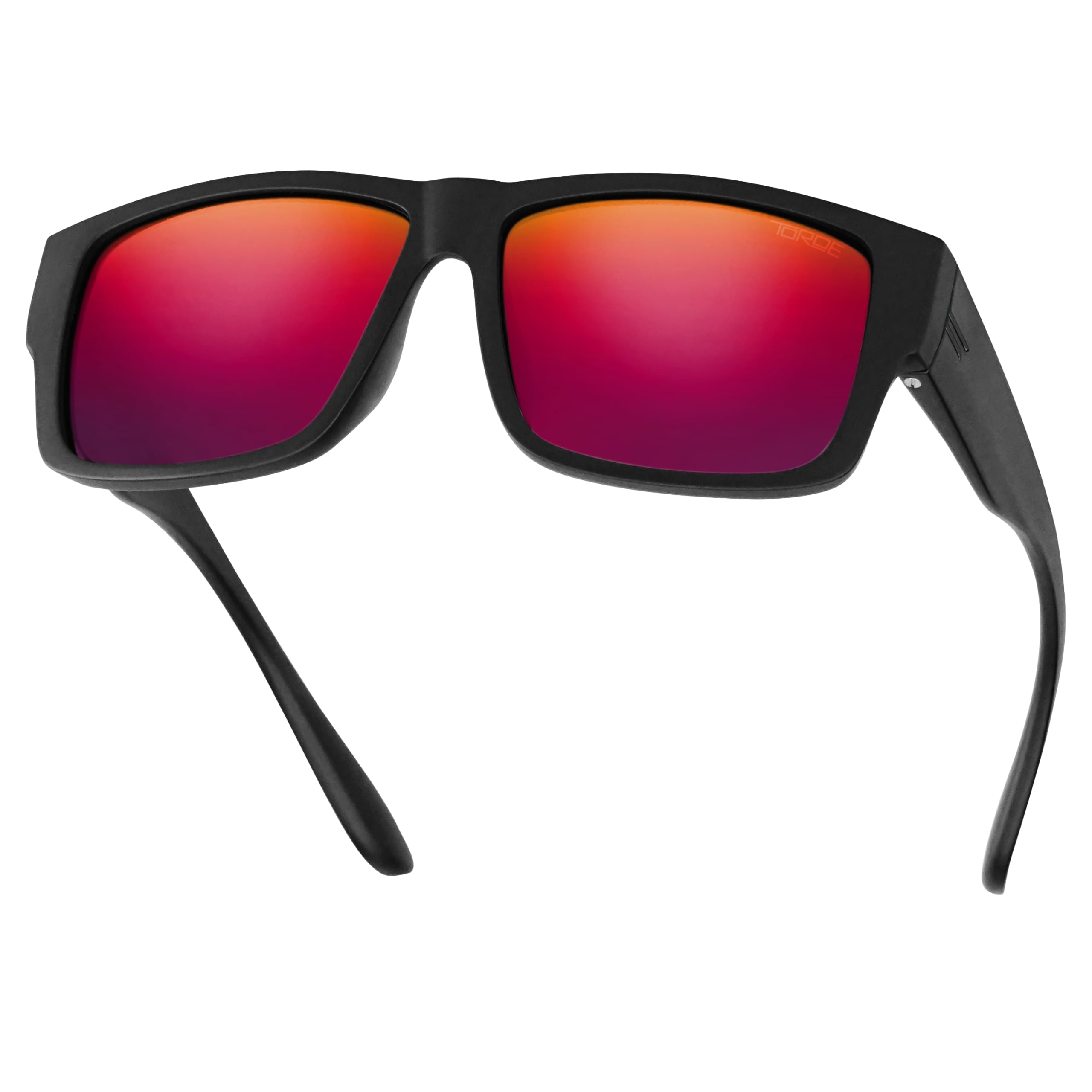 TOROE Z87+ Polarized Safety Sunglasses Matte Black TR90 Frame, ANSI Rated Lens: Matte Black | Black Emblem | Fuze