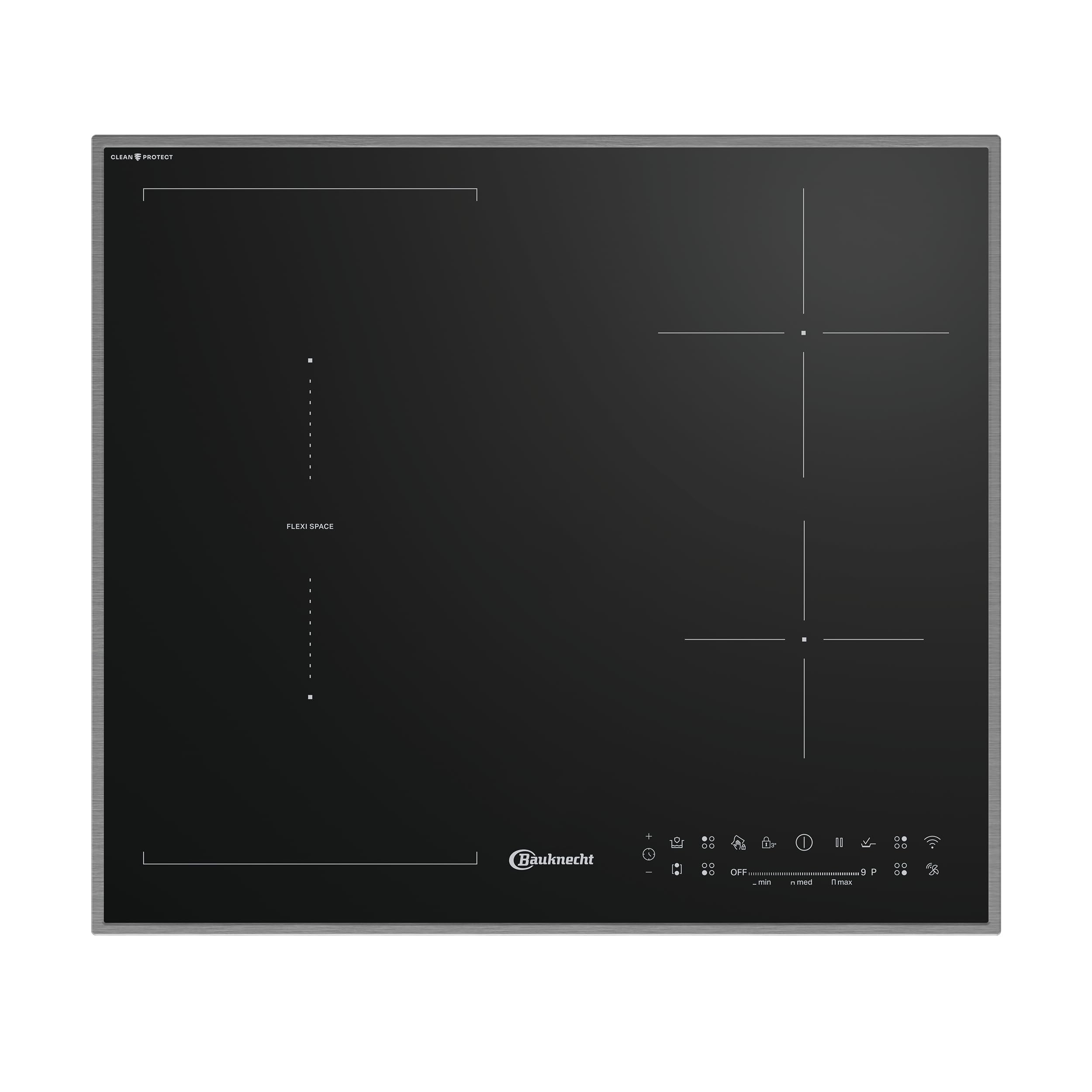 Bauknecht BS 1160P CP AL płyta indukcyjna, 4 elementy grzejne, 60 cm, CleanProtect/TemperatureSense/SafeCook, czarna
