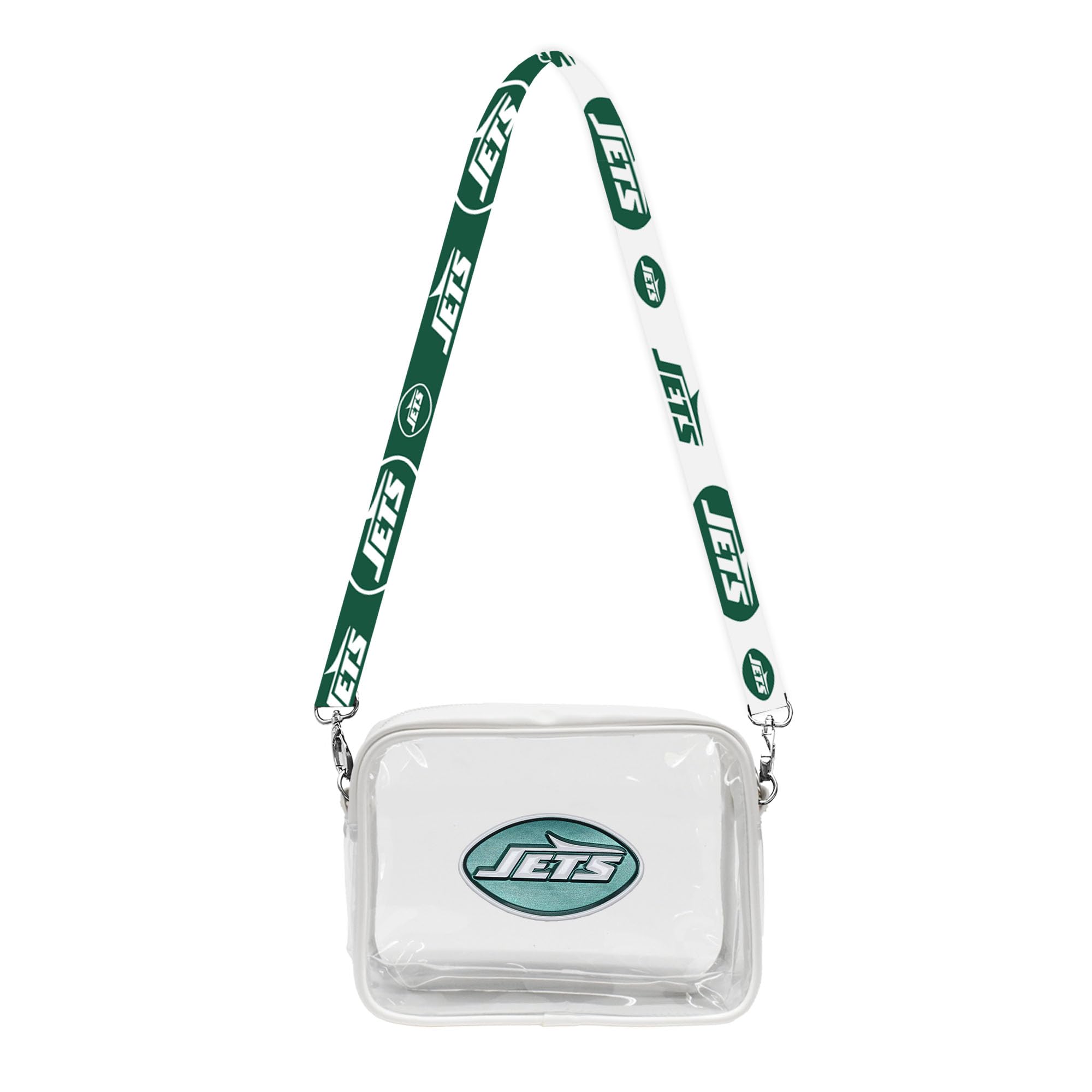 Littlearth New York Jets NFL Clear Fanny Fan Purse with 3D Logo