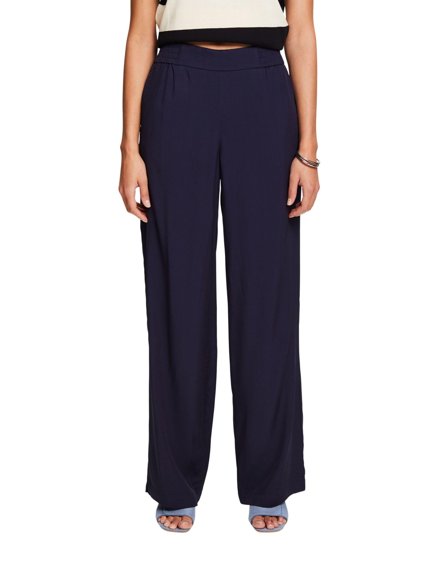 ESPRIT Women's Trousers, 400/Navy, 30W x 30L