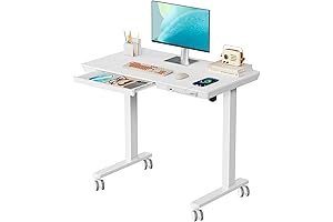 Small Space Standing Desk, 35" x 20" Electric Height Adjustable Desk