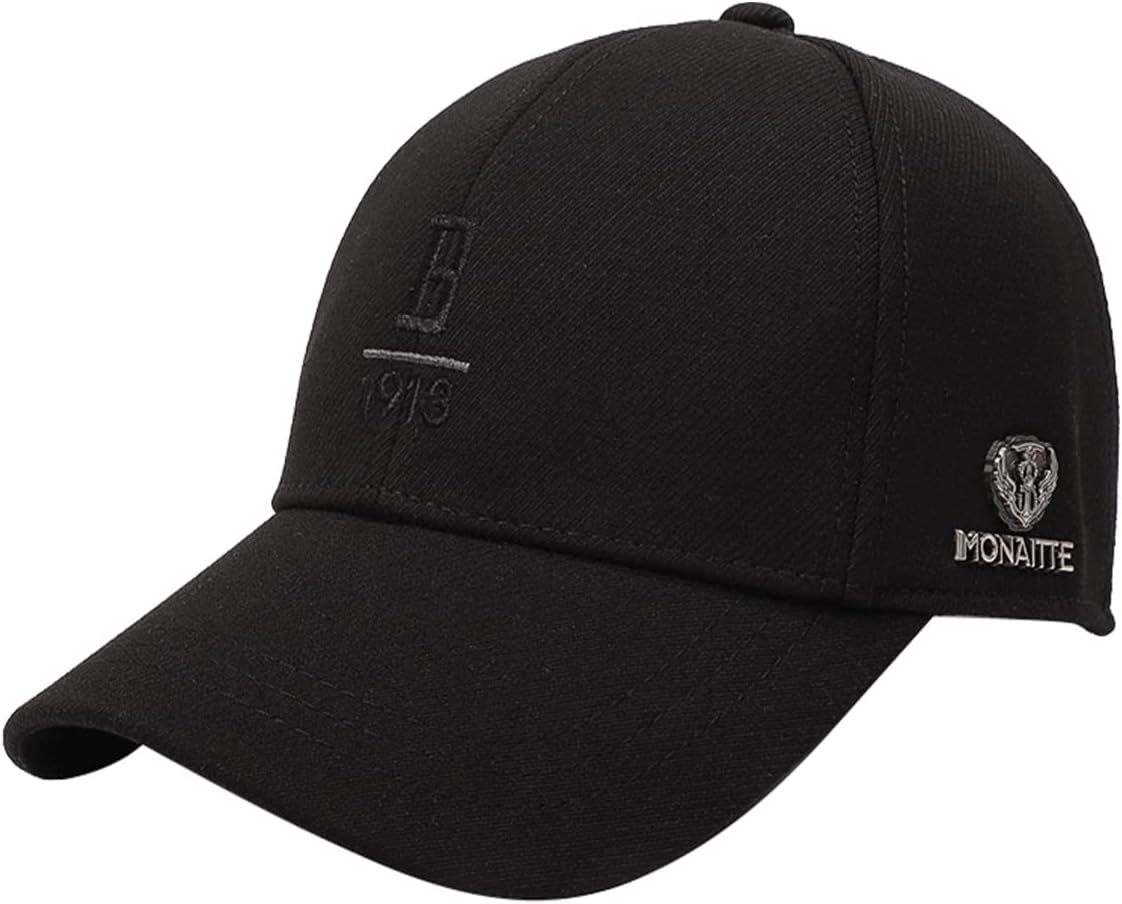 Plain Baseball Cap with B 1913 for Men and Women, Vintage Hat Snapback