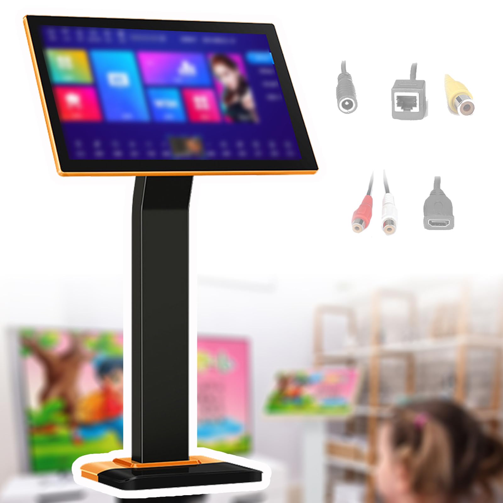 Urządzenie Do Karaoke Dla Dorosłych,Pionowe Urządzenie Do Karaoke Typu,Wszystko W Jednym”,Ekran 21,5 Cala,500G–6T,Inteligentny System Podwójny,Aplikacja/Głosowe Zamawianie Utworów 2T