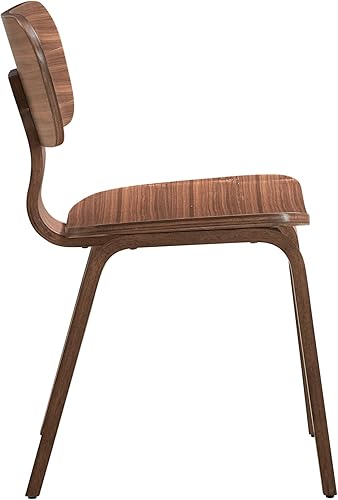 Miniatura 5 de Juego de 2 sillas de comedor para mesa de habitación y sillas de asiento de cocina, respaldo curvado moderno, diseño ergonómico, muebles de madera