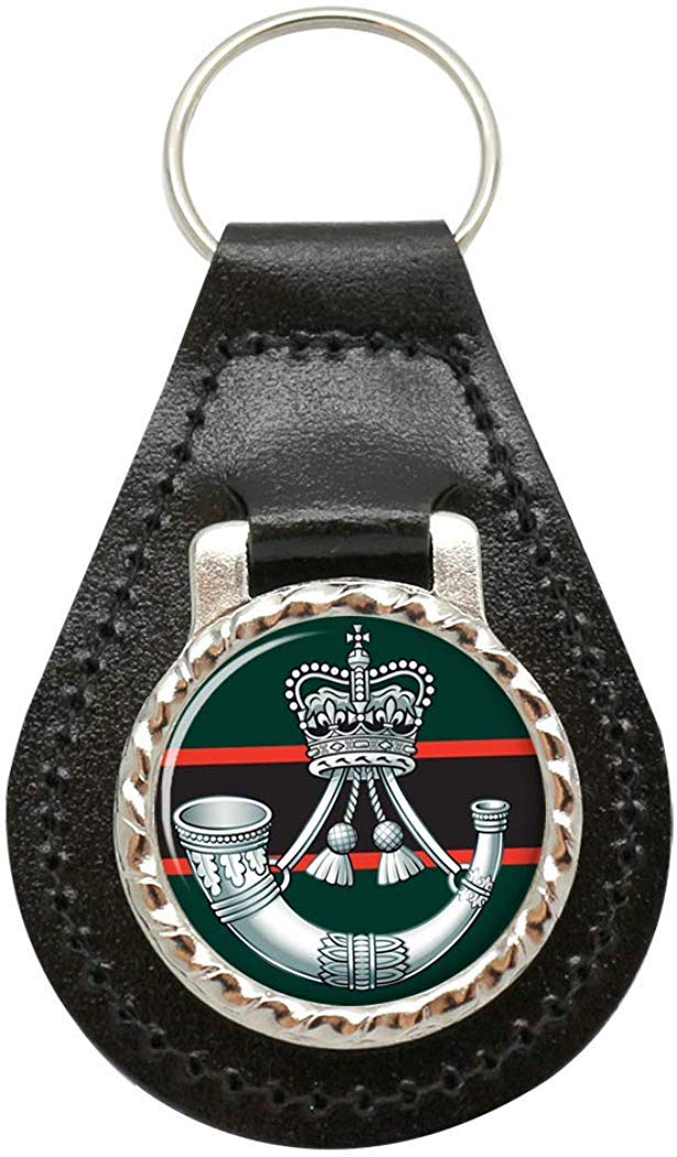 Giftshop UK The Rifles (Bugle Insignia), British Army Leather Key Fob