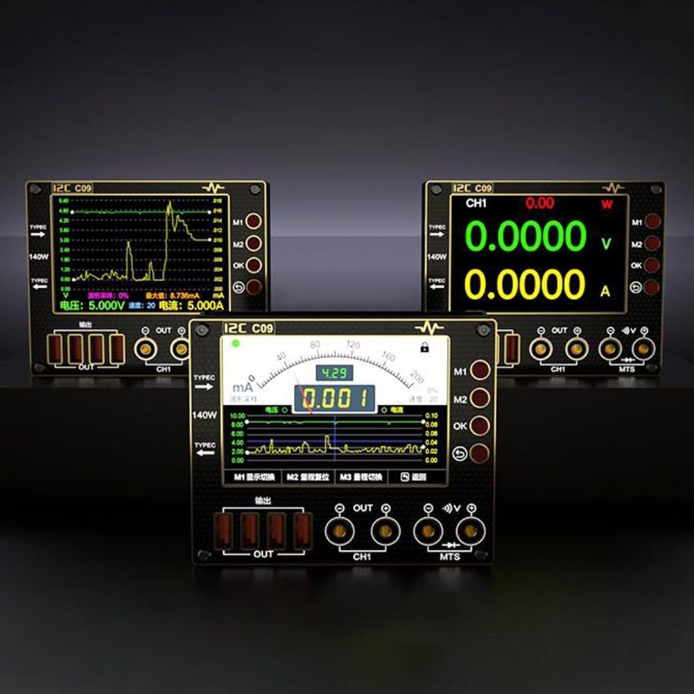 CO9 Wellenform-Amperemeter, effizientes Spannungs- und Strommessgerät mit innovativem Anzeigesystem für den professionellen Einsatz (Set 2)
