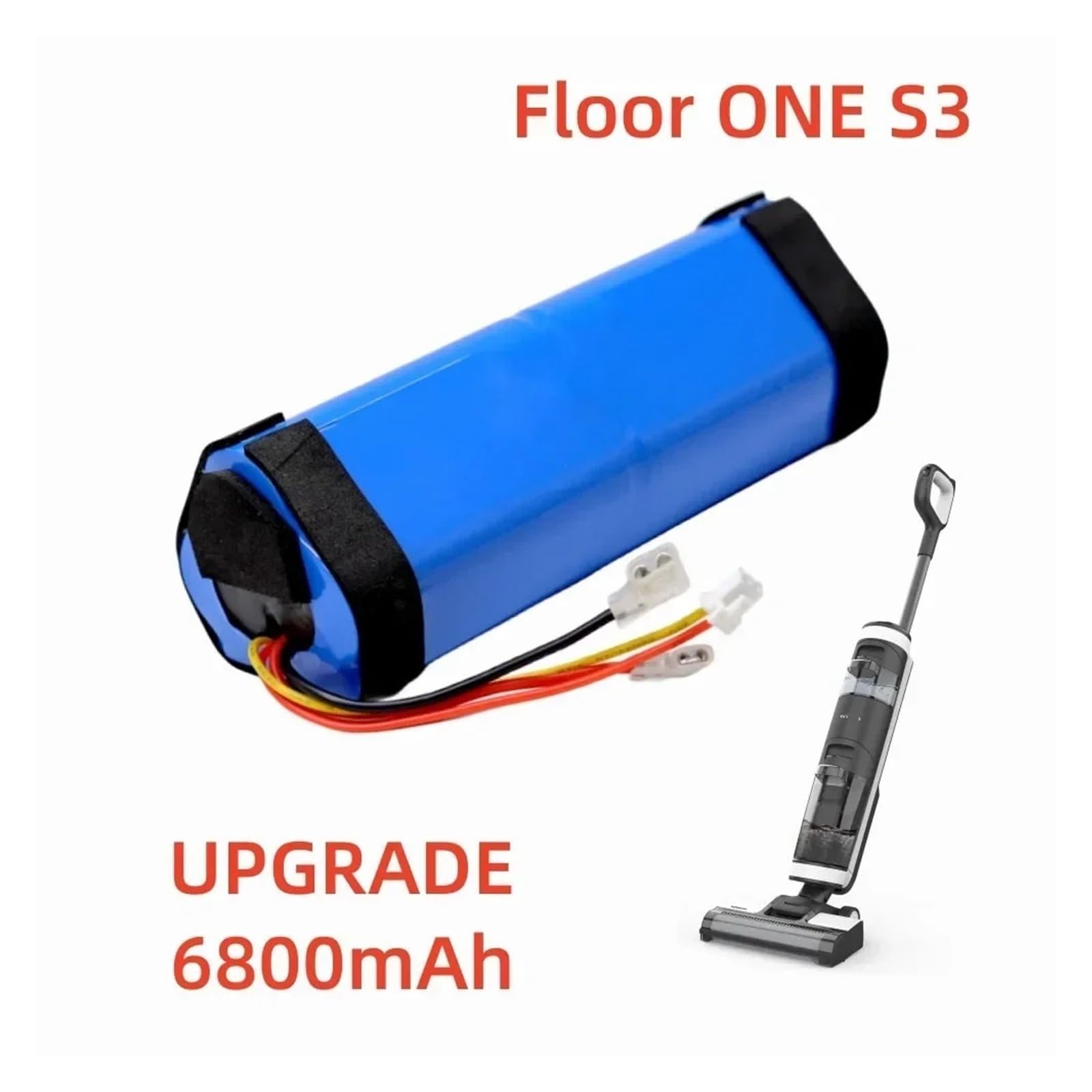 Paquete de baterías de repuesto, batería de alimentación, compatible con la batería de limpieza de suelos Tineco Floor ONE S3 (color: 12800 mAh)