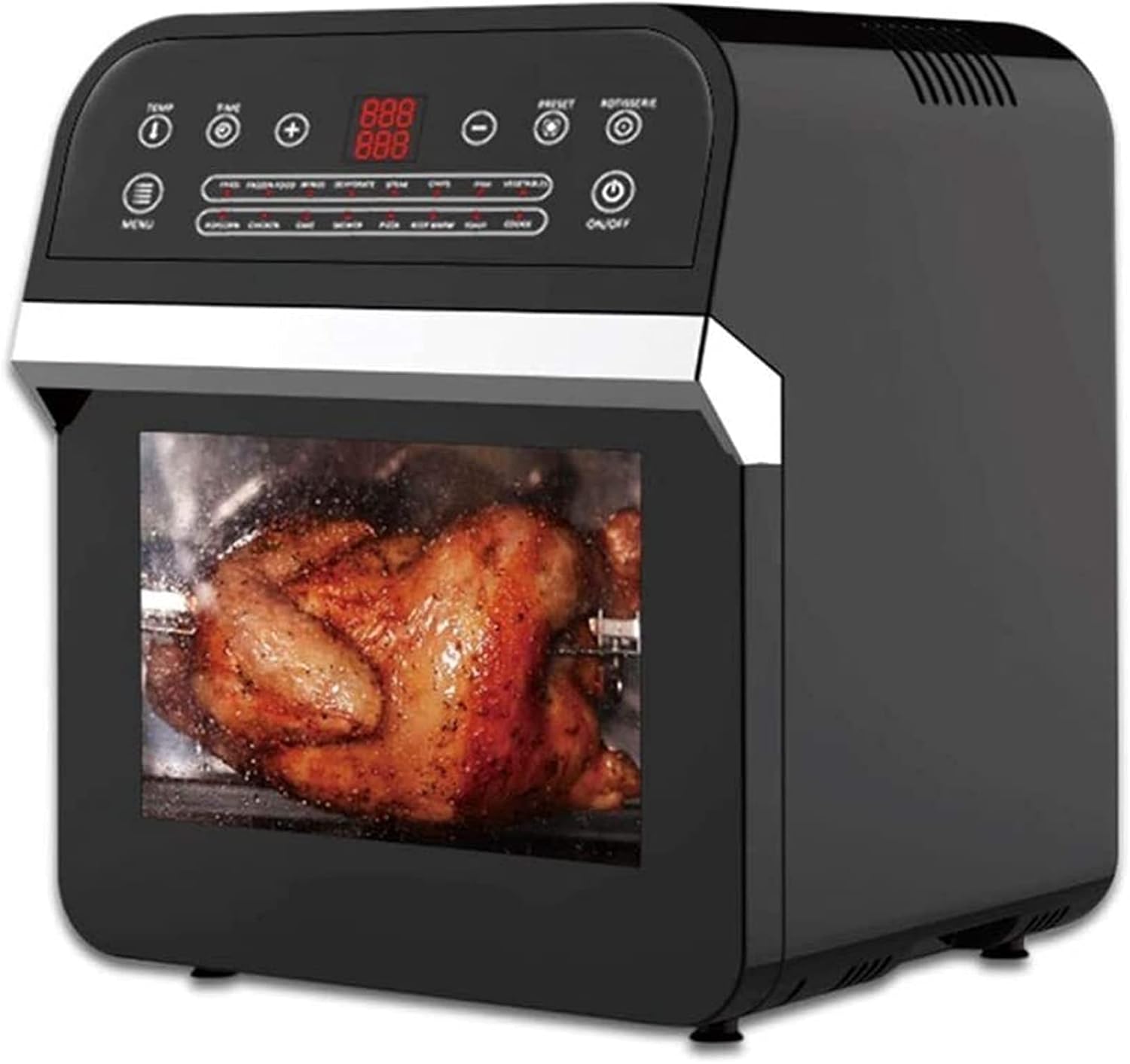 Oven,Air Air Fryers Fryer, 16-in-1 Countertop Oven Toaster Rotisserie Dehydrator with Digital Touchscreen, Accessories Included, 12L 1600W,Upgrade Set (Color : Standard Set) (Standard Set) hopeful