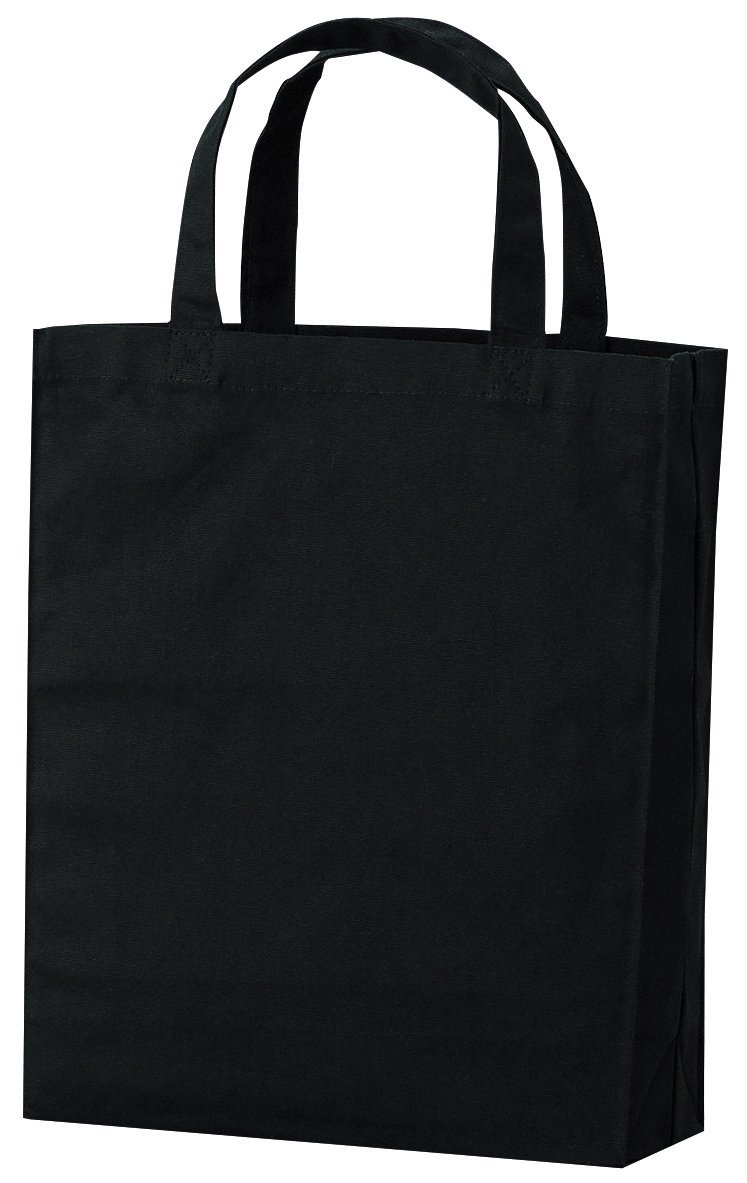 Amazon.co.jp: 丸玉工業 手提げ袋 厚手コットンバッグ A4マチ付き 黒 
